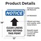 Signmission Clean Linens Only Sign With Symbol, 12 in W x Rectangle, Vinyl Decal OS-2PACK-NS-D-1218-V-10616 - alternate 2